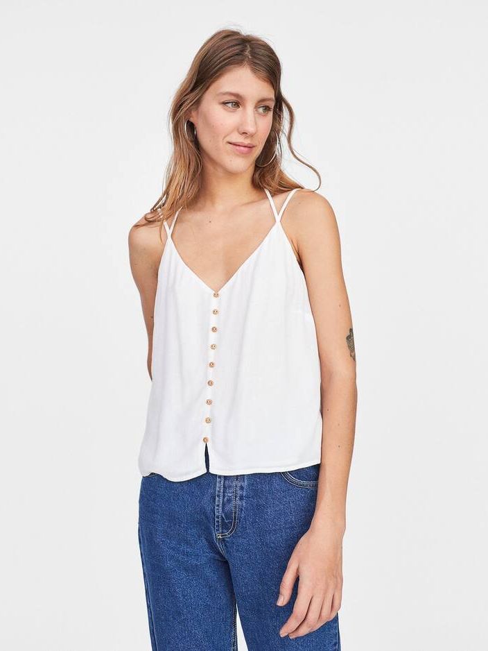 

Топ Stradivarius 6040/101/004  Белый, Топ Stradivarius 6040/101/004 L Белый