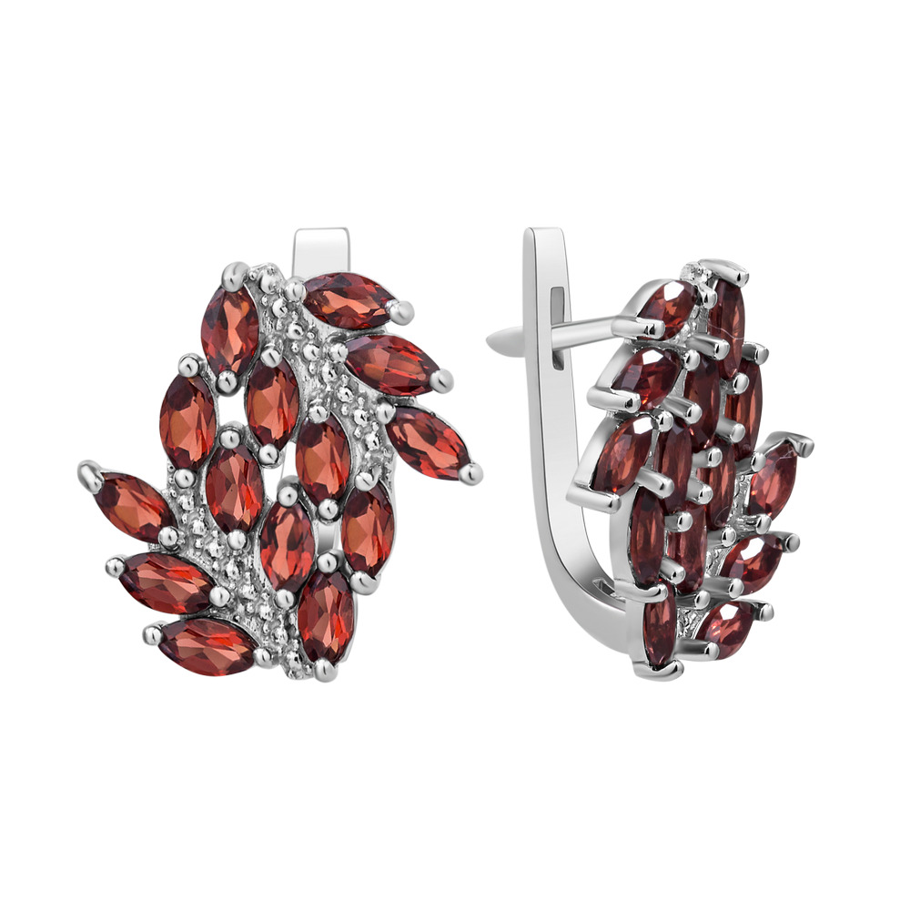

Серебряные серьги с гранатом 185-41 GS-6006 р-