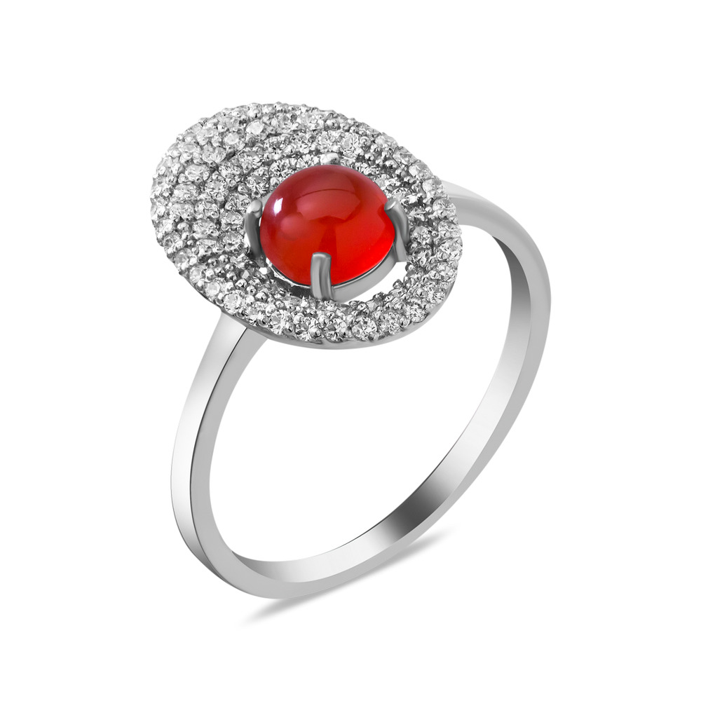 

Серебряное кольцо с карнеолом 163-4810 GS-5795 р-18