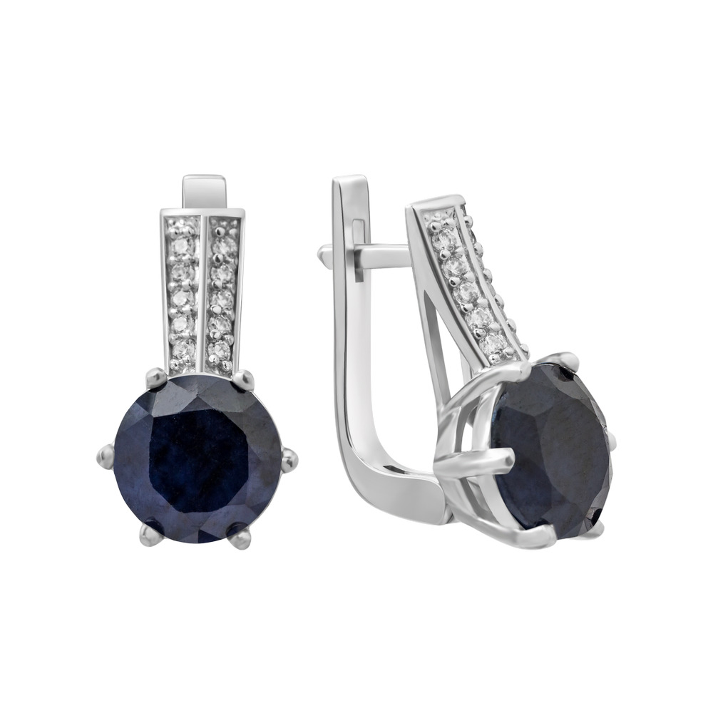 

Серебряные серьги с сапфиром 054-3110 GS-6604 р-