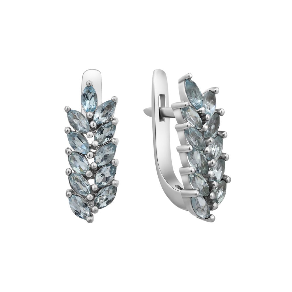 

Серебряные серьги со скай топазом 199-39 GS-6615 р-