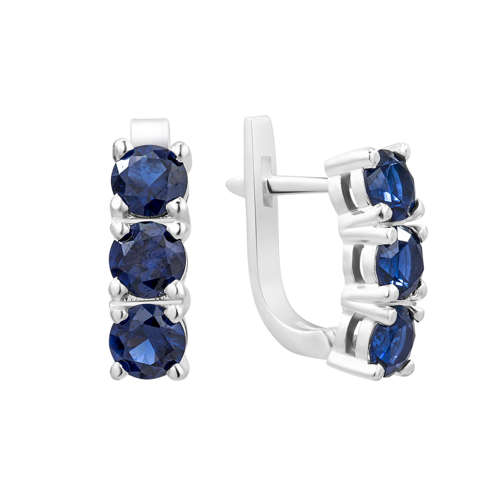 

Серьги с нано сапфиром 046N-31 GS-5195 р-