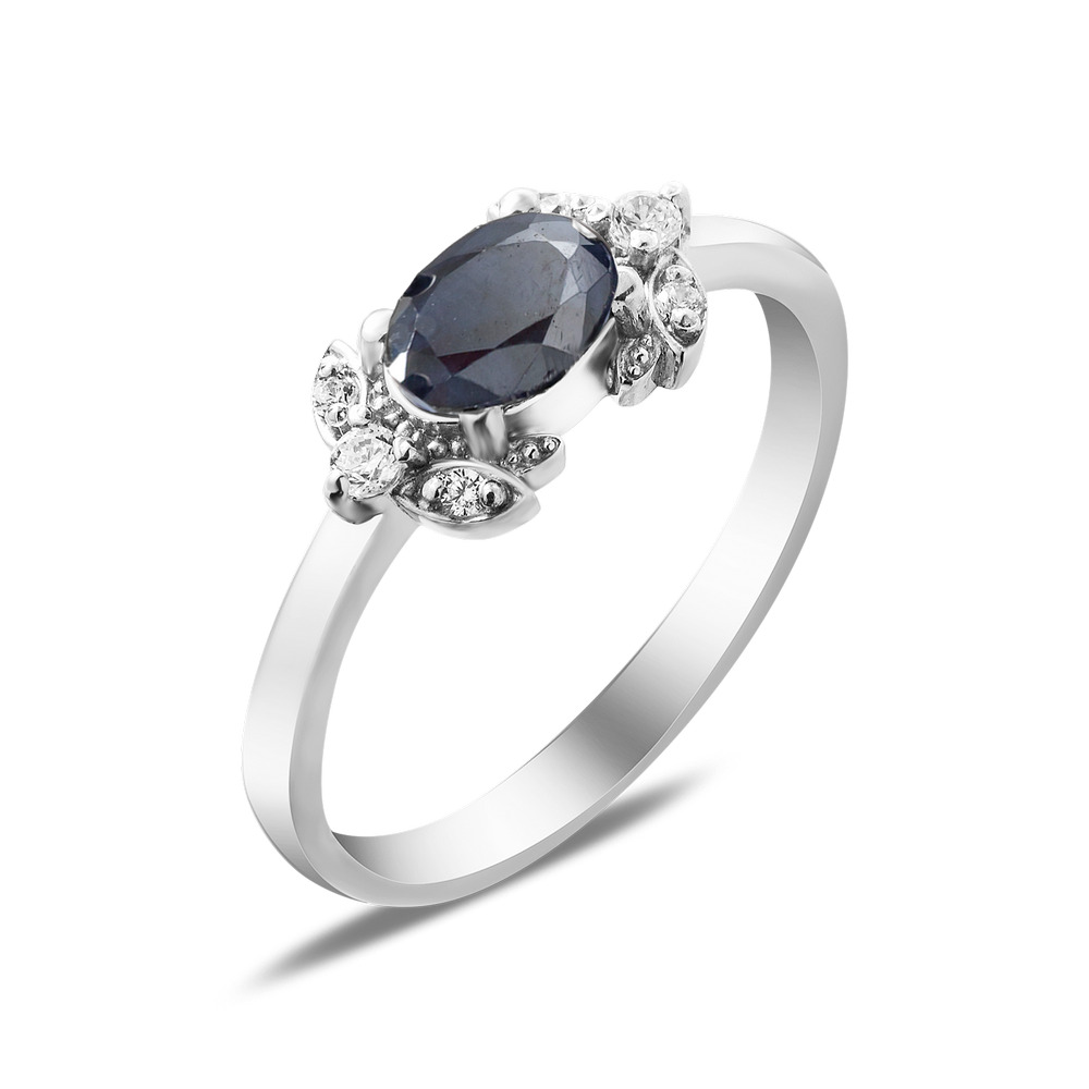 

Серебряное кольцо с сапфиром 081-3110 GS-5762 р-19
