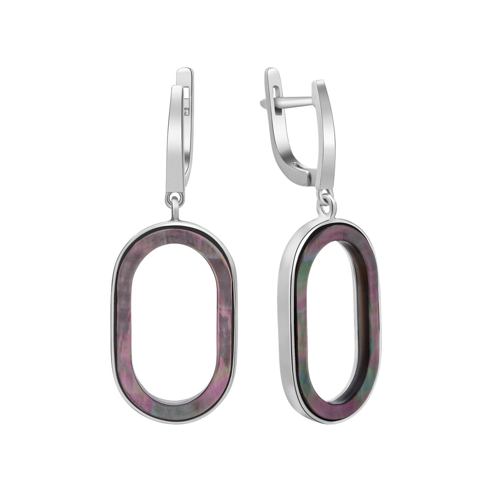 

Серебряные серьги с перламутром S126-91 GS-6349 р-
