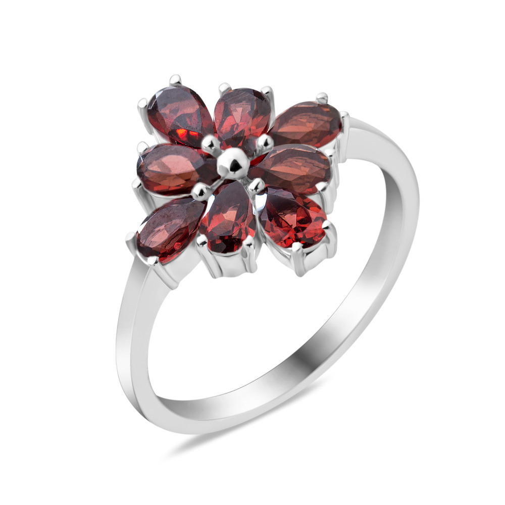 

Серебряное кольцо с гранатом 180-41 GS-6124 р-18