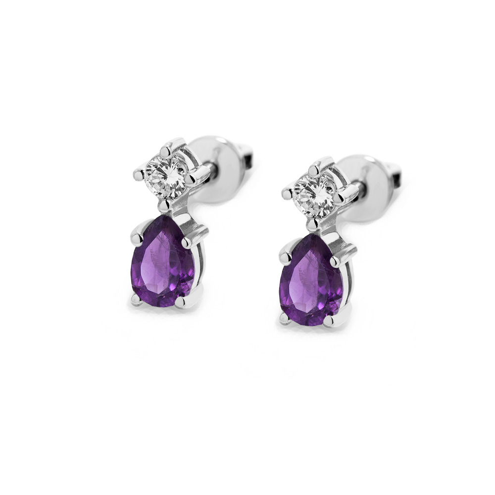 

Серебряные серьги с аметистом 076-6210 GS-5917 р-