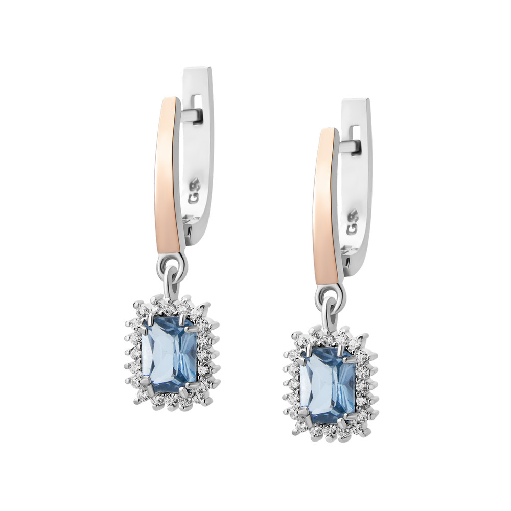 

Серебряные серьги с фианитом Diadem-3910 GS-6031 р-