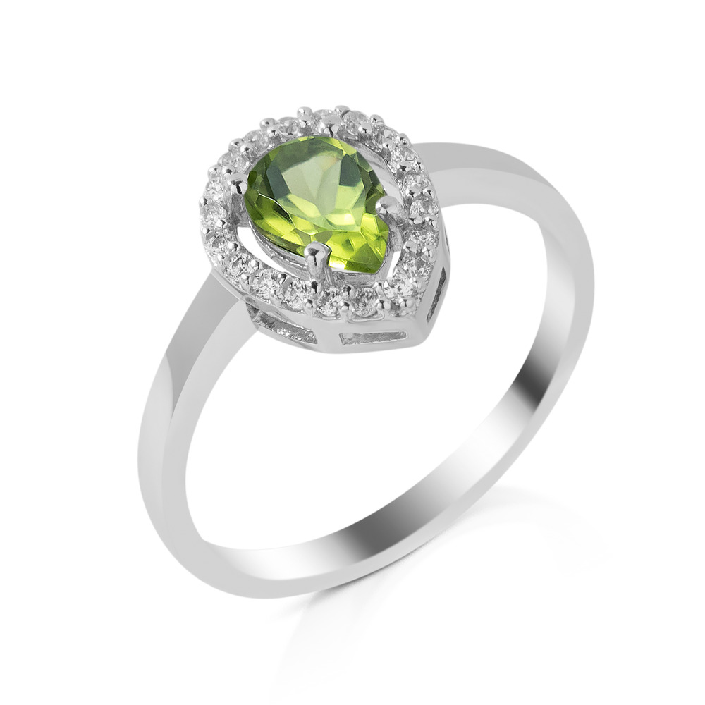 

Серебряное кольцо с перидотом 088-5310 GS-6079 р-18