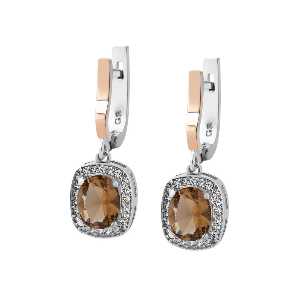 

Серебряные серьги с фианитом Verona-7610 GS-6358 р-