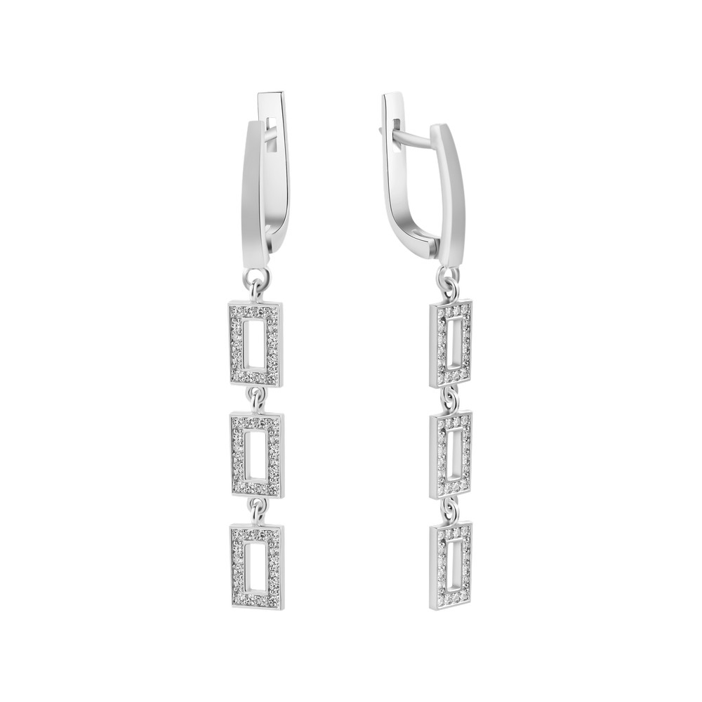 

Серебряные серьги с фианитом S050-10 GS-6325 р-