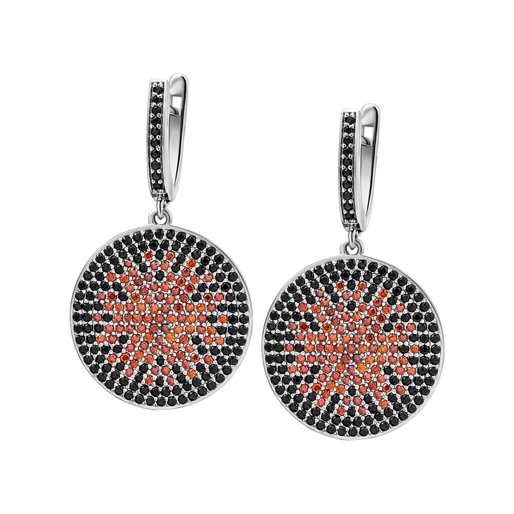 

Серебряные серьги с фианитом S107-4120 GS-6329 р-