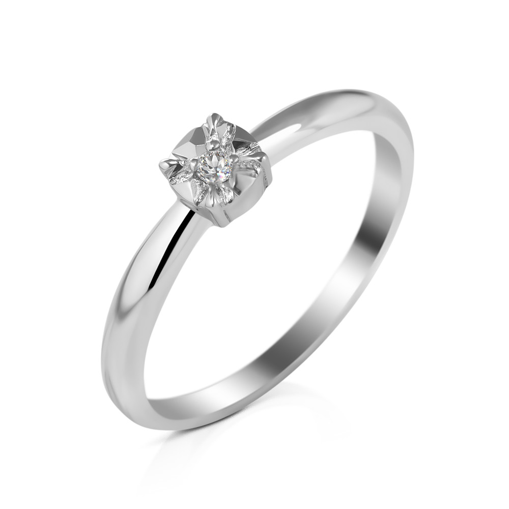 

Серебряное кольцо с фианитом B004CZ-10 GS-6140 р-17.5