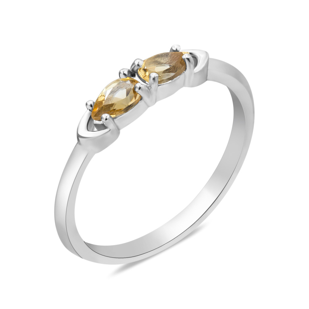 

Серебряное кольцо с цитрином 025-54 GS-6400 р-18.5