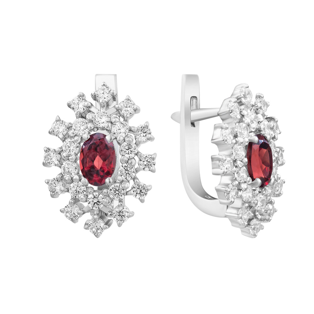 

Серебряные серьги с гранатом 010-4110 GS-5846 р-