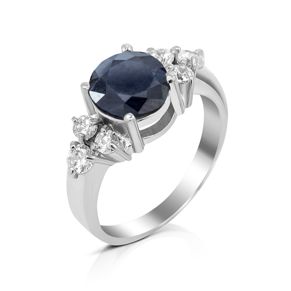 

Серебряное кольцо с сапфиром 029-3110 GS-6403 р-18
