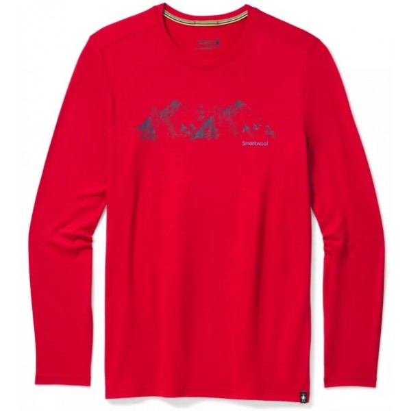 

Термофутболка мужская Smartwool Men's Merino Sport 150 Upper Slopes Graphic Tee, Chili Pepper Heather, M (SW 16290.B95-M)