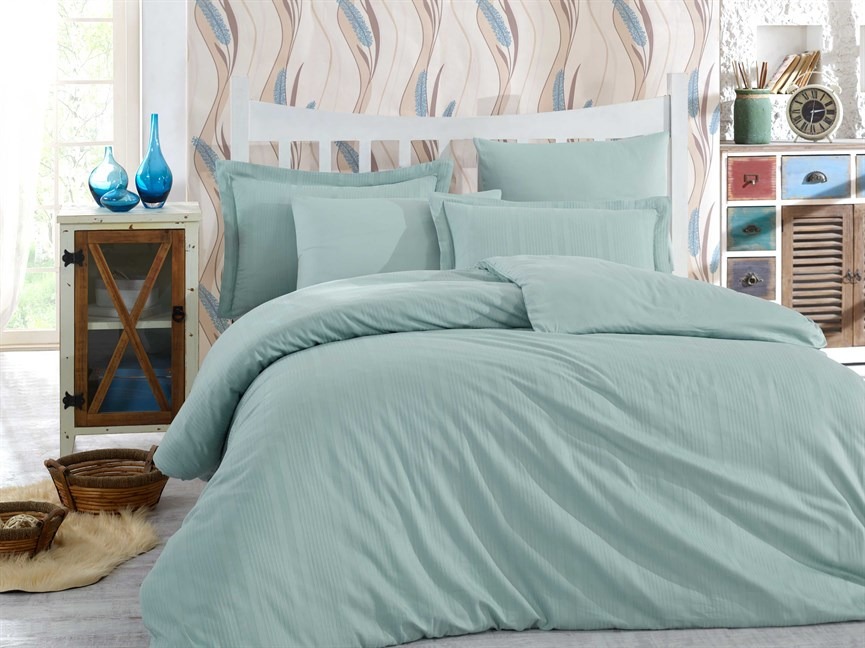 

Постельное белье Hobby Exclusive Sateen Diamond Stripe мята евро