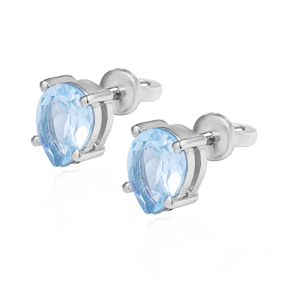 

Серебряные серьги со скай топазом 067-39 GS-4206 р-