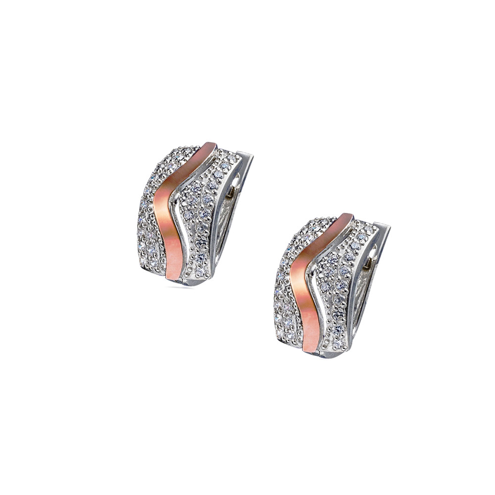 

Серебряные серьги с золотом и куб. цирконием Verdzhiniya-10 GS-4353 р-