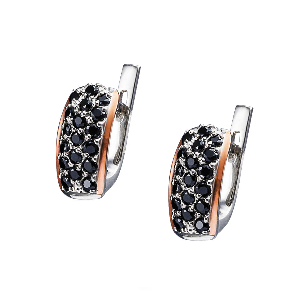 

Серебряные серьги с золотом и куб. цирконием Dyuna-20 GS-4252 р-
