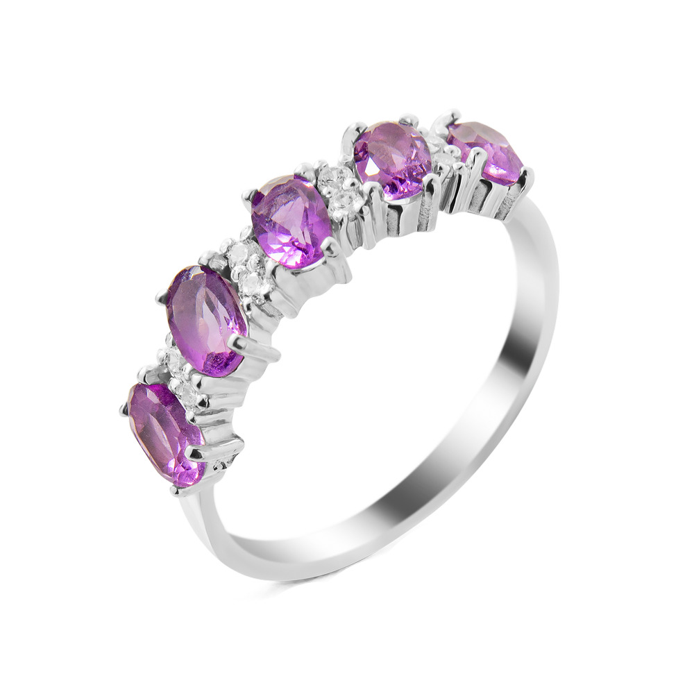 

Кольцо с натуральными камнями аметиста 030-6210 GS-4664 р-17