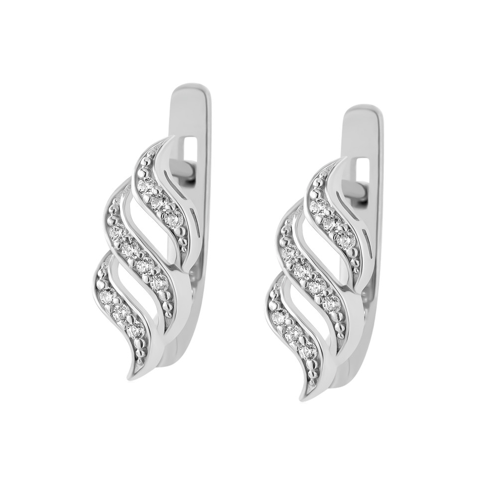 

Серебряные серьги со вставками фианита S011-10 GS-4633 р-