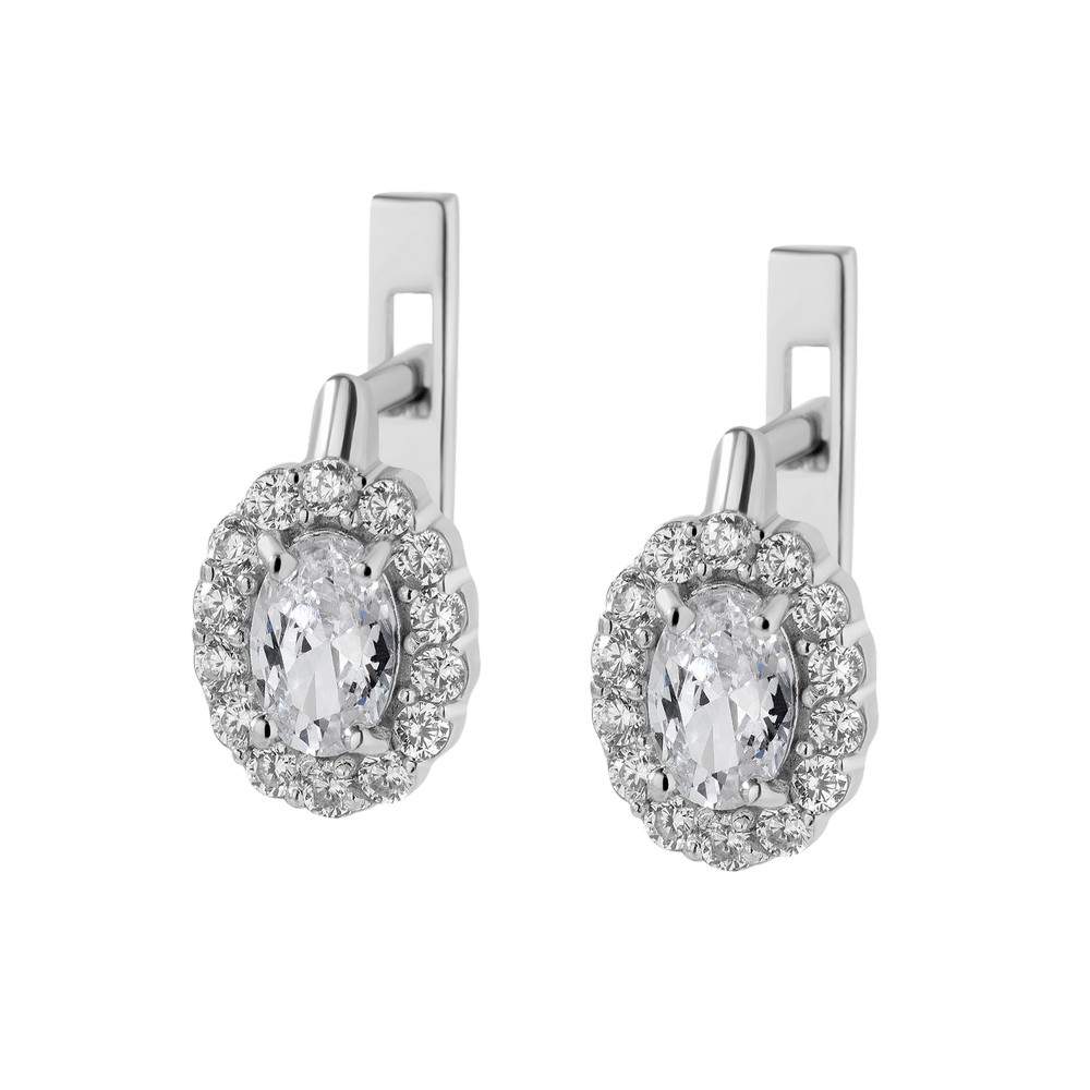 

Серебряные серьги со вставками фианита S005-10 GS-4627 р-