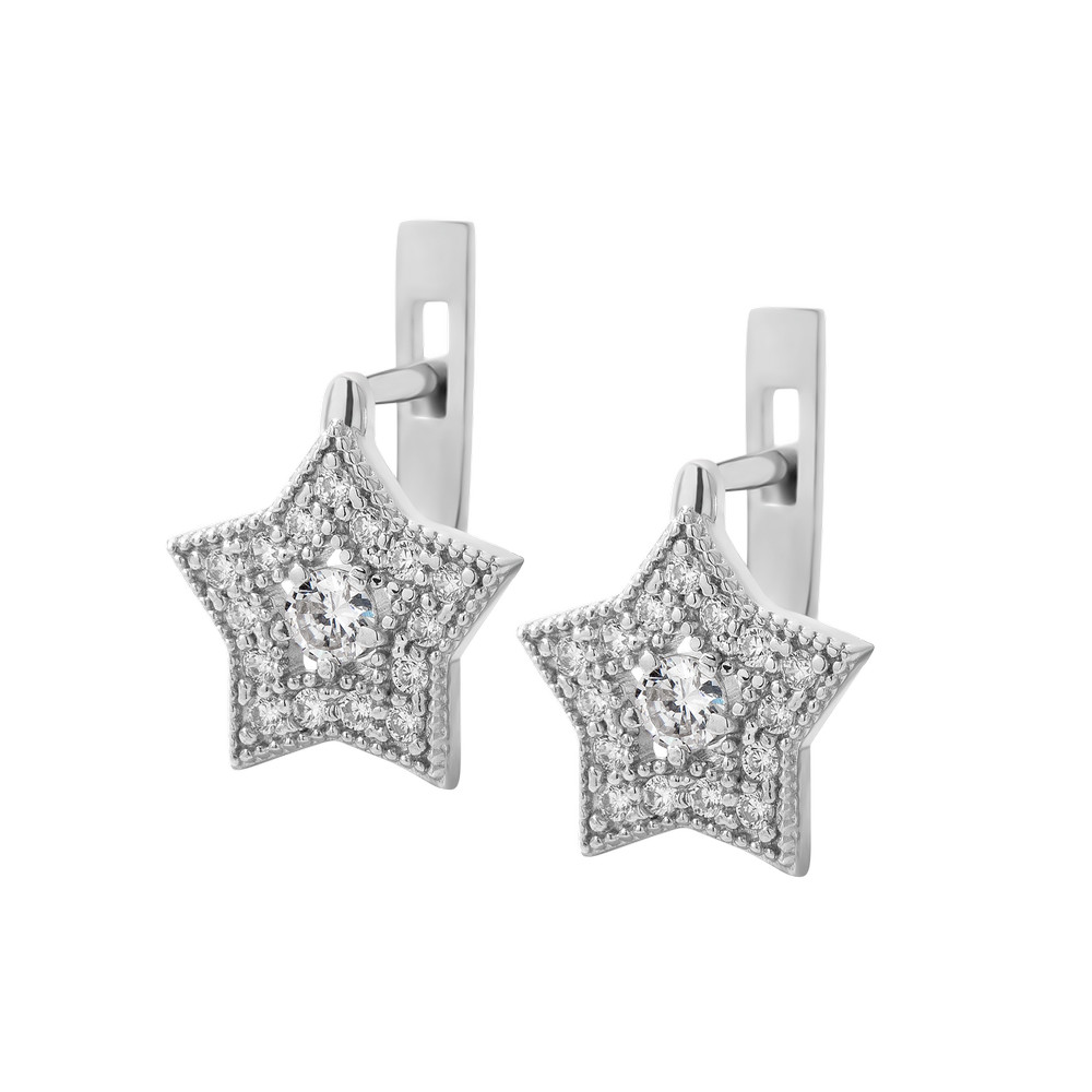 

Серебряные серьги со вставками фианита S004-10 GS-4626 р-