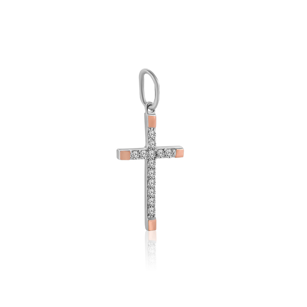 

Серебряный крестик со вставками золота Epikur-10 GS-4491 р-