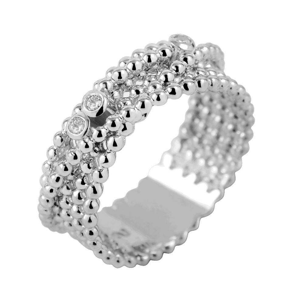 

Серебряное кольцо с фианитами S019-10 GS-4707 р-16.5