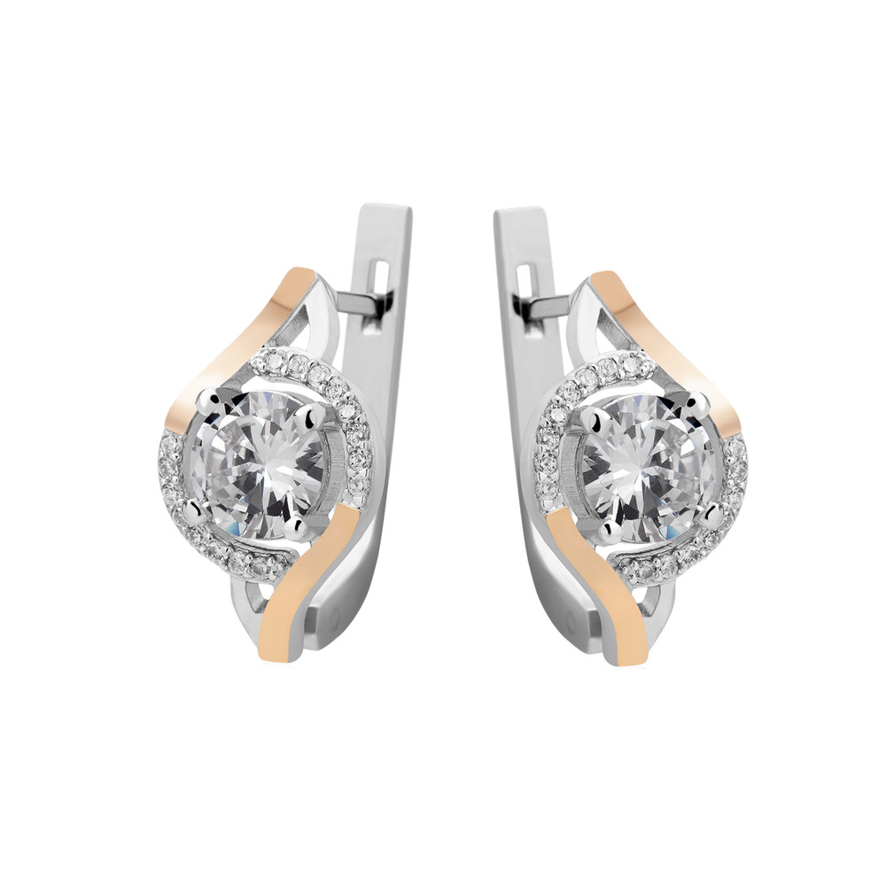 

Серебряные серьги с золотыми вставками Varna-10 GS-5052 р-
