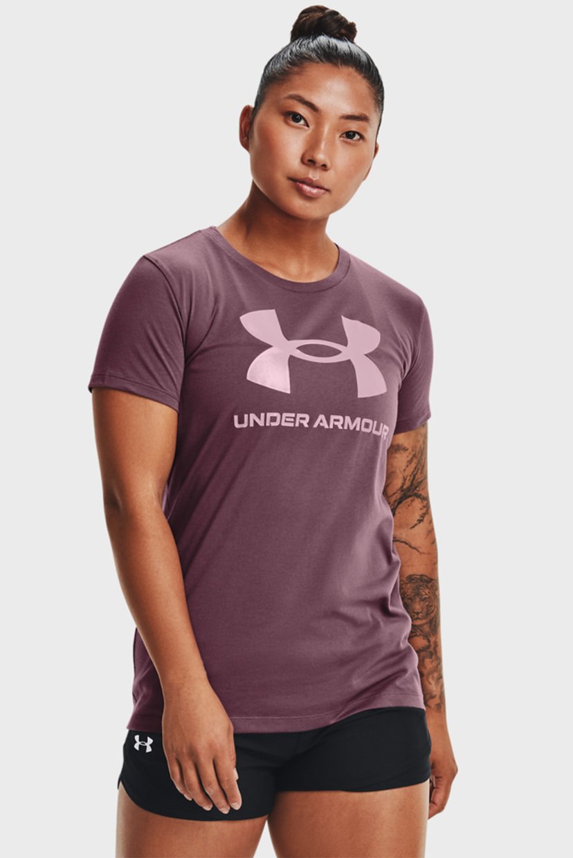 

Женская сиреневая футболка Live Sportstyle Graphic SSC Under Armour  1356305-554, Женская сиреневая футболка Live Sportstyle Graphic SSC Under Armour XS 1356305-554