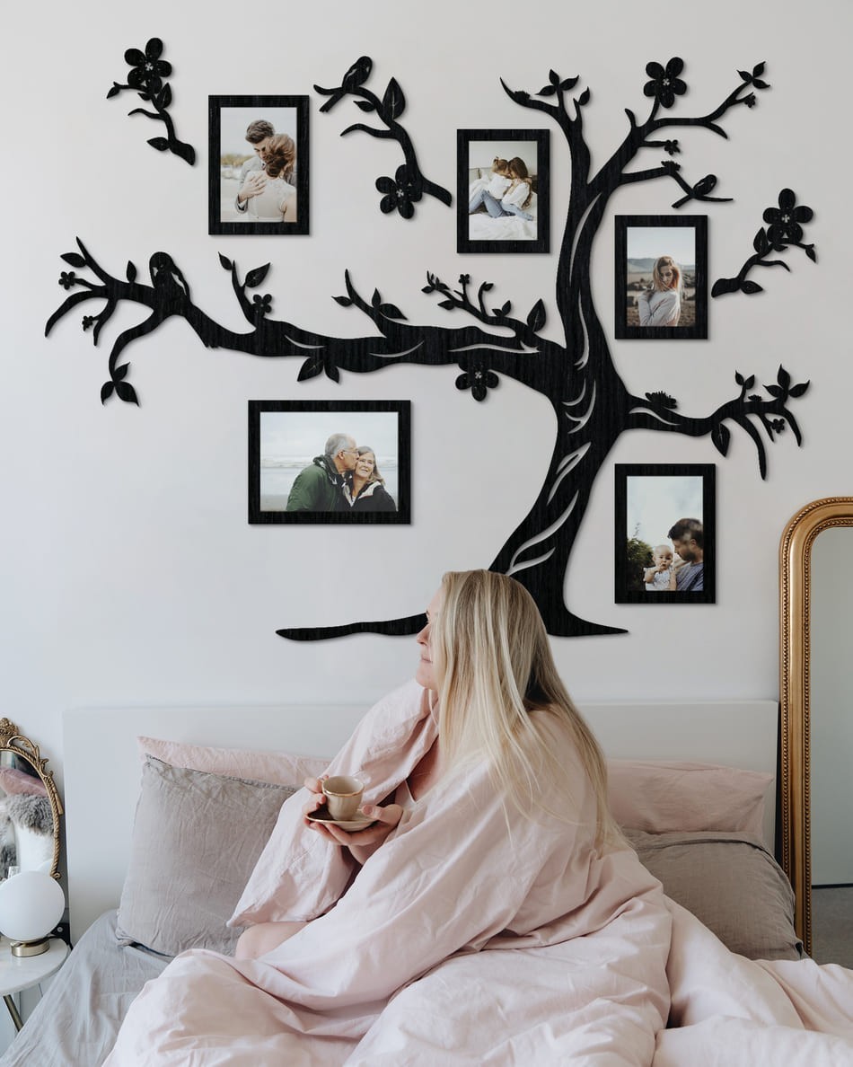 

Семейное дерево для фотографий 5 рамок LikeWood Family M 150×117 см Черный