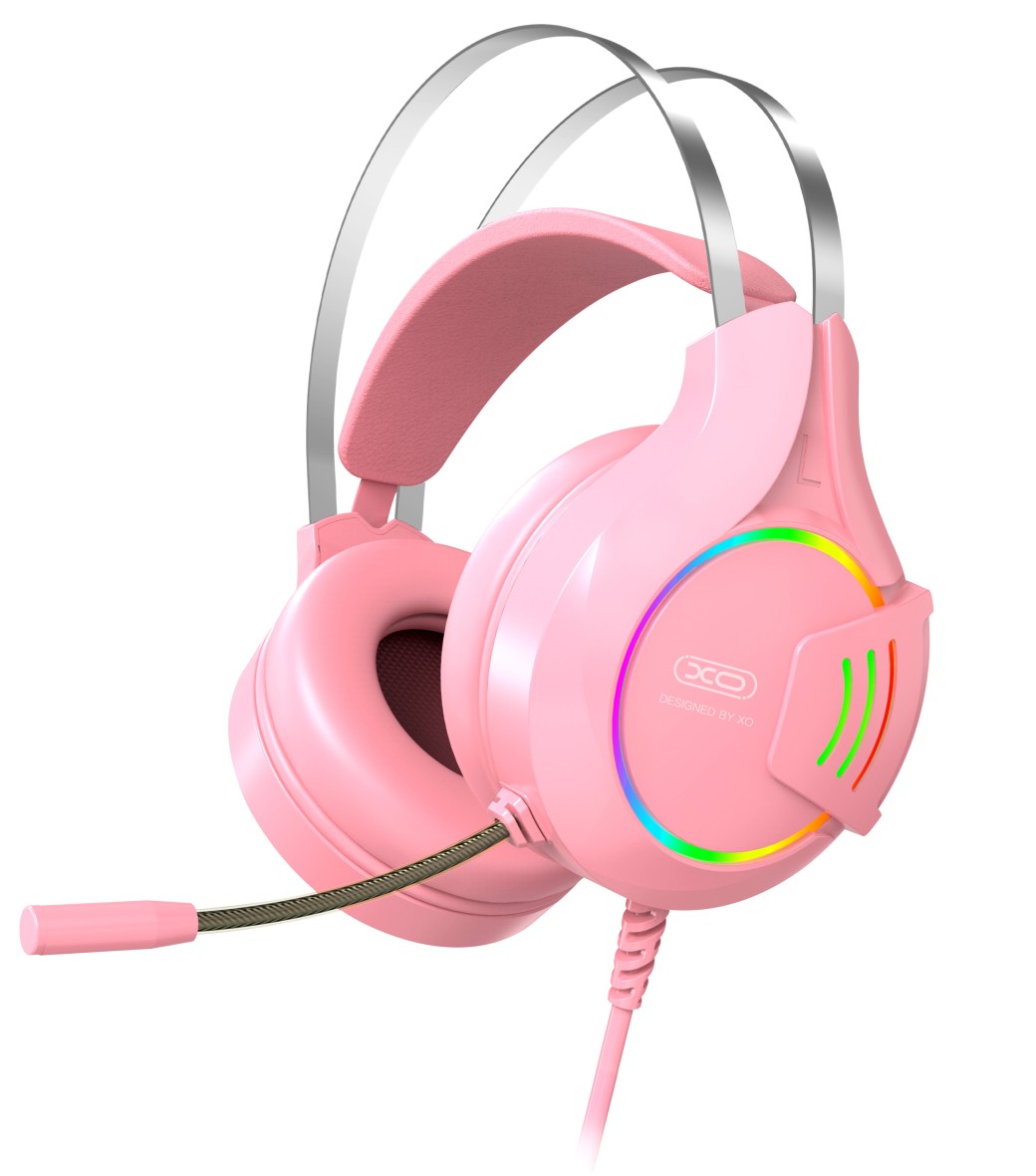 

Геймерские наушники XO GE04 с гарнитурой для ПК/PS4/Xbox/Switch pink
