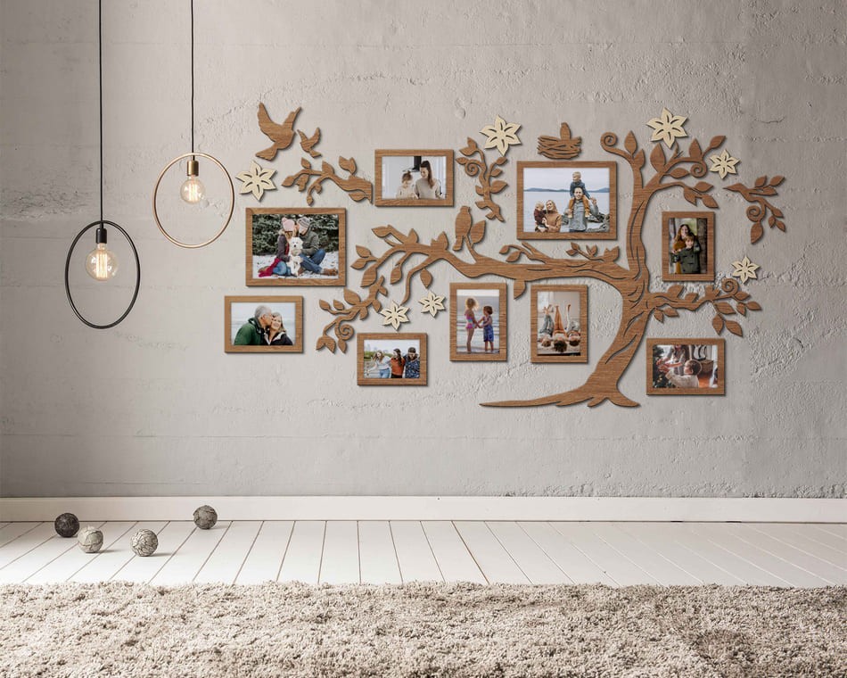 

Семейное дерево для фотографий 6 рамок LikeWood Family Tree S 100 × 55 см Светлый орех