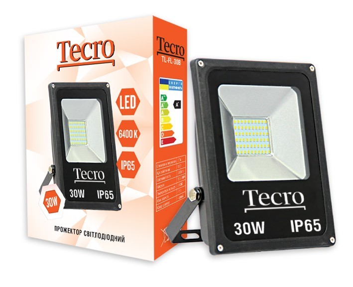 

Прожектор светодиодный Tecro TL-FL-30B LED 30Вт 2100Лм 6400К холодный свет (TL-FL-30B)