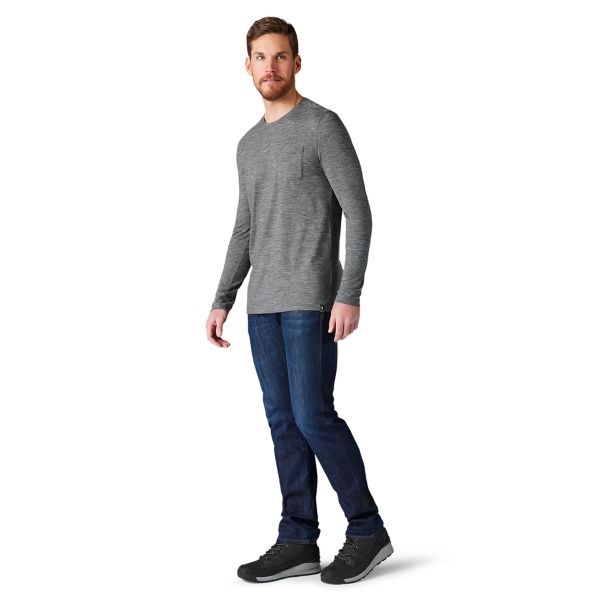 

Термокофта Smartwool Everyday Exploration Merino Long Sleeve Pocket Tee  Серый, Термокофта Smartwool Everyday Exploration Merino Long Sleeve Pocket Tee M Серый