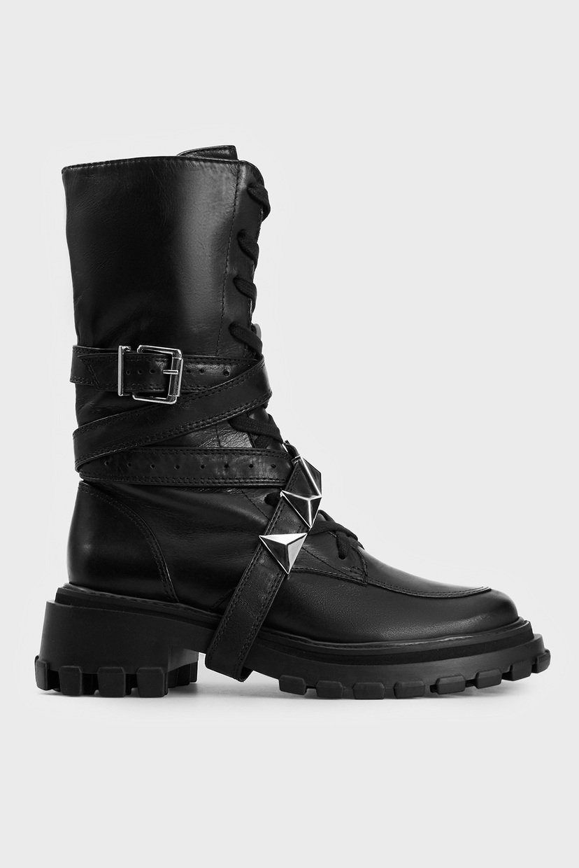 

Женские черные кожаные ботинки Schutz 40 S2120400060001U