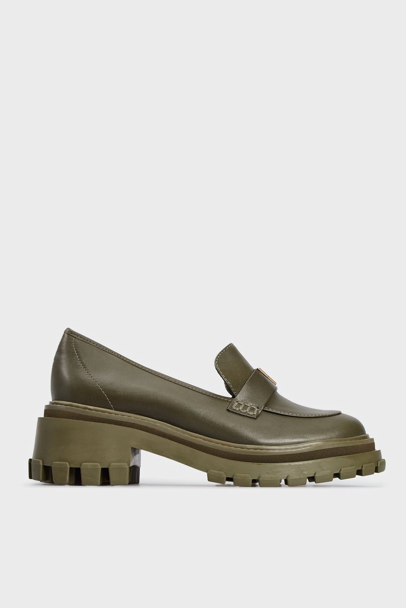 

Женские оливковые кожаные лоферы Schutz 39 S2120400080003U