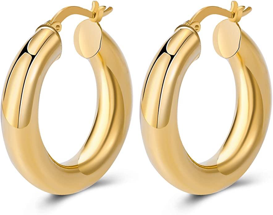 

Массивные серьги-кольца позолоченные Besensua Venus желтое золото 31 мм
