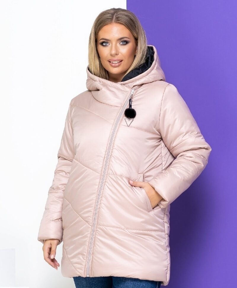 

Куртка зимняя Fashion FT-5118 Пудра женская р.52 005118