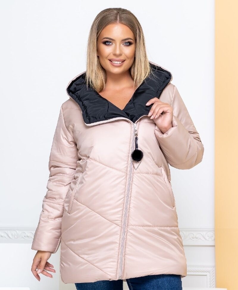 

Куртка зимняя Fashion FT-5118 Пудра женская р.54 005118