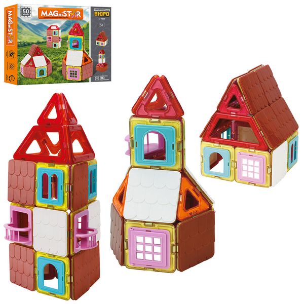 

Магнитный конструктор Limo toy LT7003 домик (50 деталей)