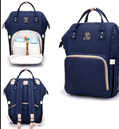 

Прочная унивесральная влагостойкая сумка-рюкзак для мам Baby Bag Синяя