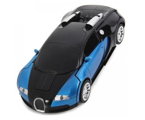 

Радиоуправляемая машинка-трансформер Bugatti Robot Car с пультом Size 1:12 синяя