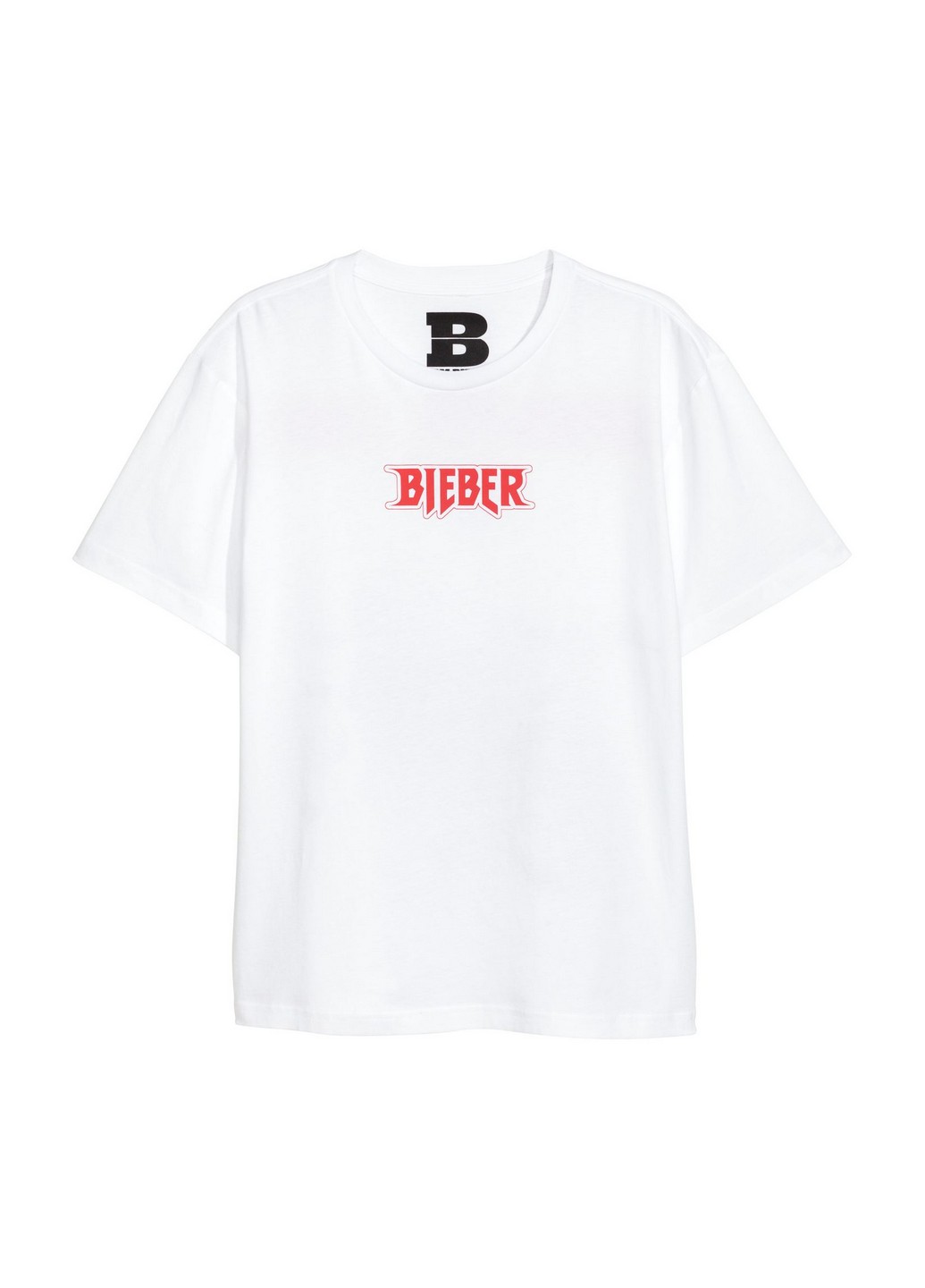 

Футболка H&M S Белый 0588820_BIEBER