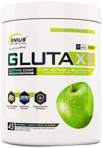 

Глютамин Genius Nutrition Gluta-X5 405 г Зеленое яблоко (7354896302063)