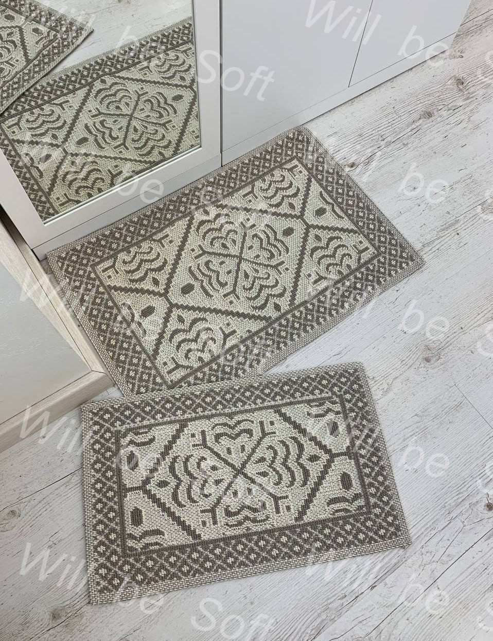 

Комплект ковриков для ванной комнаты Lavanta Home 50х80 и 60х40 см Бежево Коричневый 835
