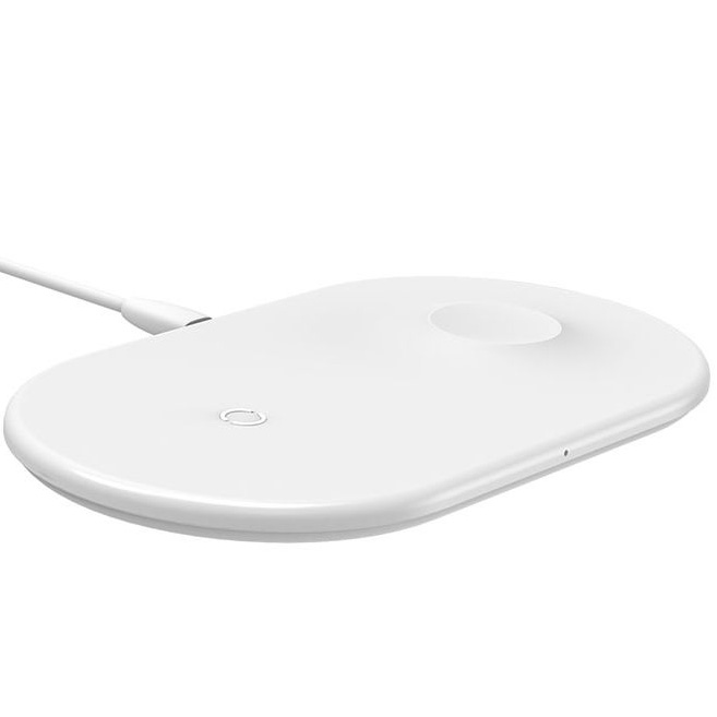

Зарядное беспроводное устройство Baseus WX2IN1-B02 Smart 2in1 Wireless Charger ( iP Version ) Белый