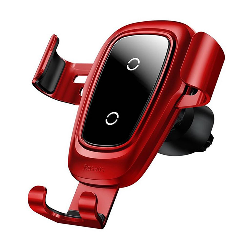 

Автодержатель Baseus WXYL-B09 Metal Wireless Charger Gravity Car Mount (Air Outlet) с беспроводной зарядкой Красный